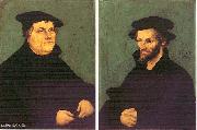 CRANACH, Lucas the Elder Portraits of Martin Luther and Philipp Melanchthon y Germany oil painting artist